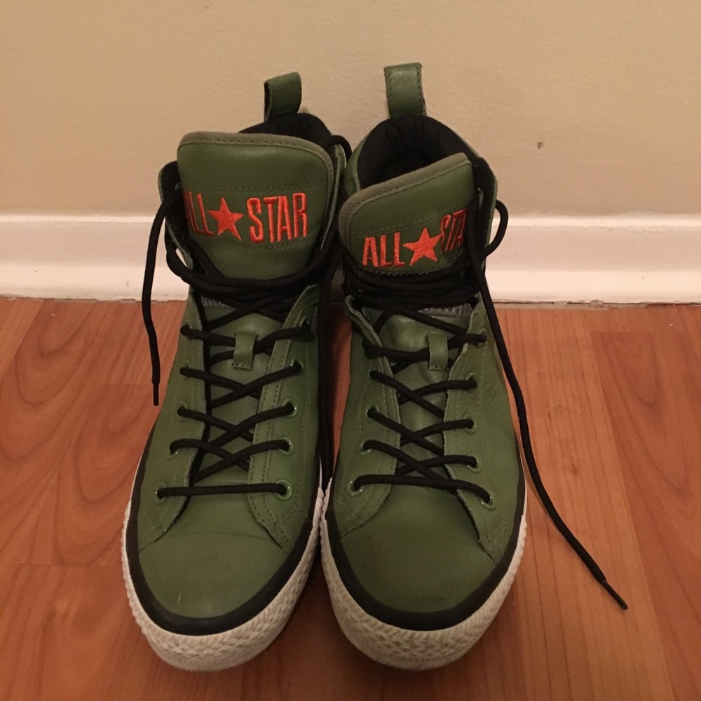 Green all star chucks